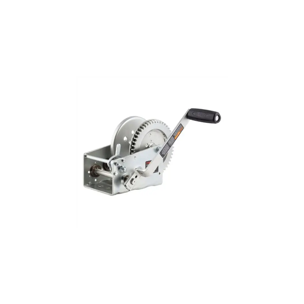 Hand-Crank 2-Speed Winch, 3,200 lbs, 17.5:1 Low Gear Ratio, 9.6" Handle - CUR29532